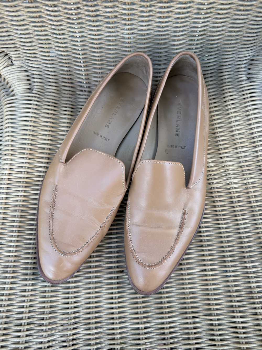 Everlane Beige/Tan Leather Loafers